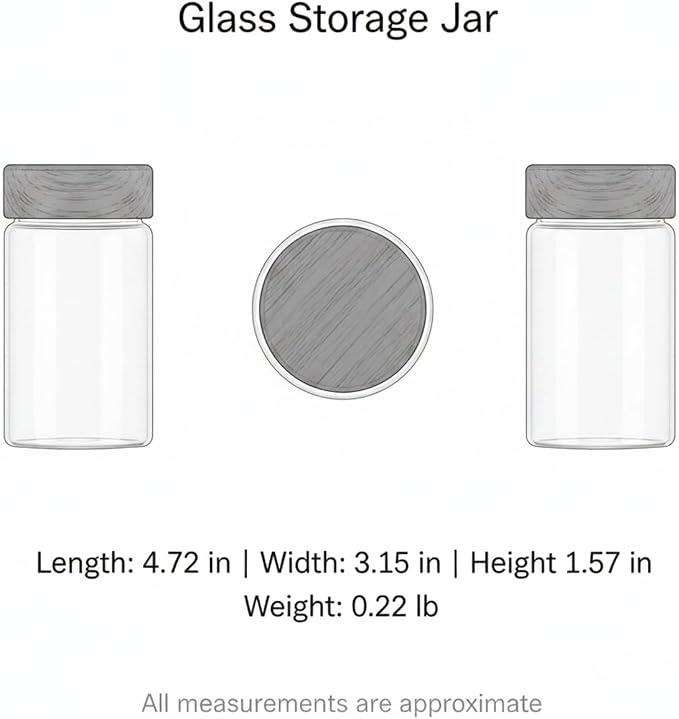 Clear Glass Storage Jar with Acacia Wood Lid - Kitchen Canister for Pantry Organization, Countertop Display, and Dry Food Storage - Image 7