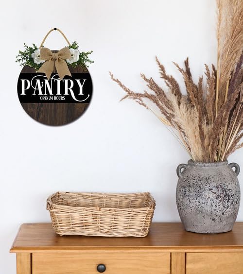 FemiaD Pantry Sign Wall Decor Farmhouse Pantry Sign Wooden Rustic Retro Hanging Wooden Art Kitchen Decor for Home Room Holiday Decoration 11inch - Image 3