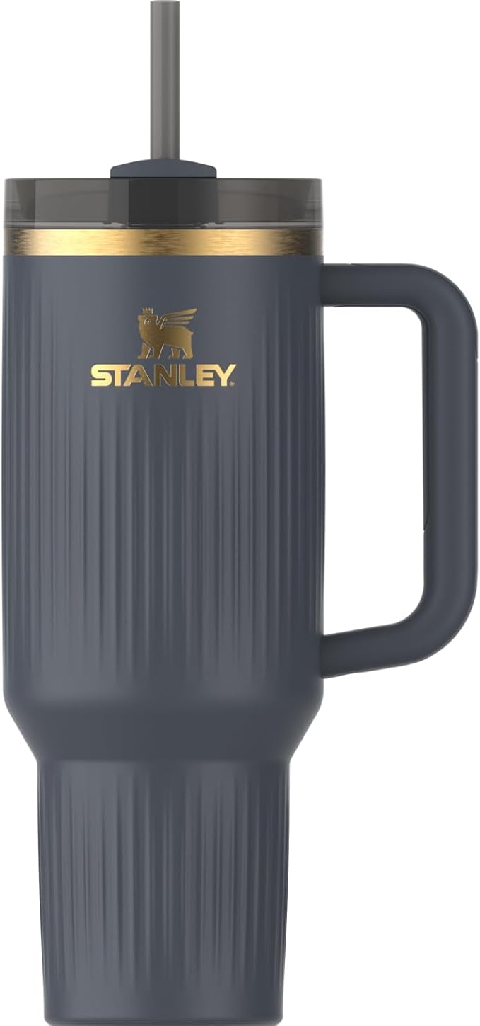 STANLEY Quencher H2.0 Tumbler with Handle and Straw 40 oz | Flowstate 3-Position Lid | Cup Holder Compatible for Travel | Insulated Stainless Steel Cup | BPA-Free | Fluted Twilight by Unknown