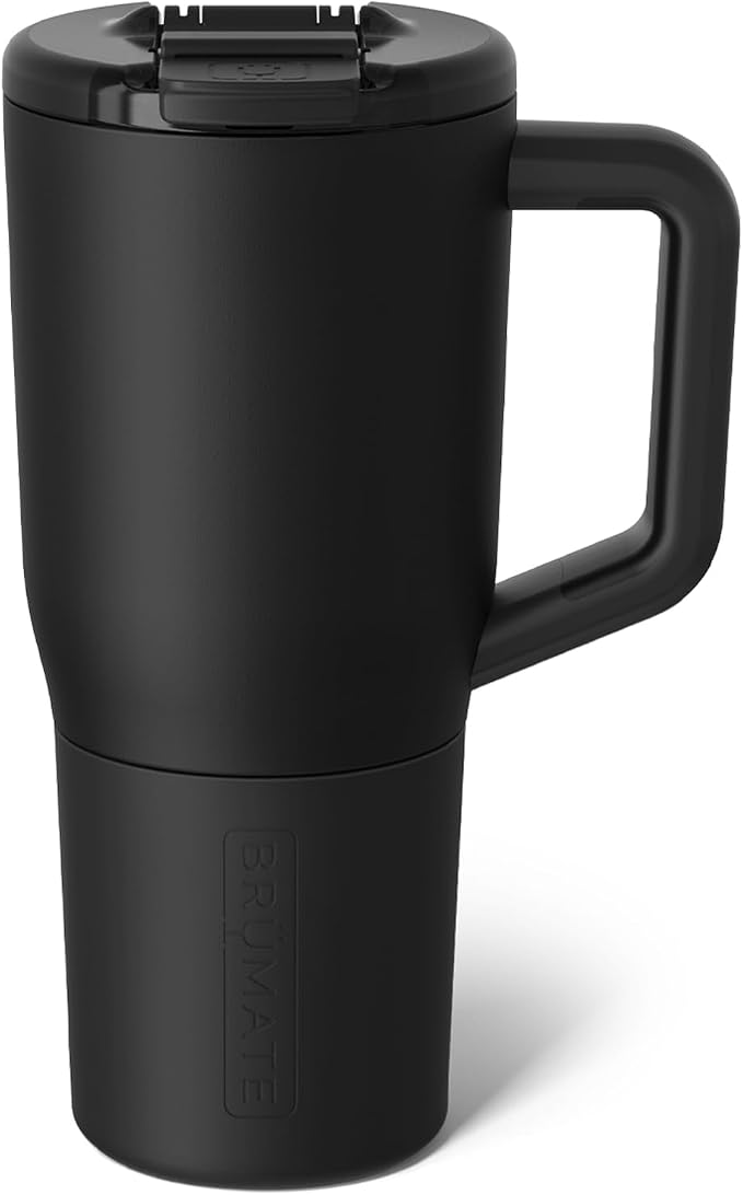BrüMate Müv - 25oz 100% Leak Proof Insulated Coffee Mug with Handle & Lid - Stainless Steel Coffee Travel Mug - Double Walled Coffee Cup (Matte Black) by Br%C3%BCMate
