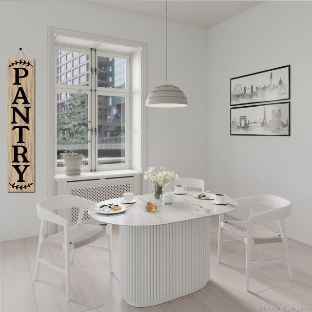 Vertical Pantry Sign Wall Decor 8"x48" Pantry Decor Farmhouse Wood Large Pantry Sign for Hanging Kitchen Sign Wood Sign Vertical Sign Wood Sign Kitchen Wall Art Decor Hanging Plaque Sign - Image 5