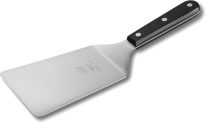DUE BUOI SET Super Duty Wide Spatula & Flexible Wide Spatula - blade dimension 4" x 6.1/3" - Good for Burger Kitchen bbq grill griddle pastry. Non-stick Durable. ICQ Approved.