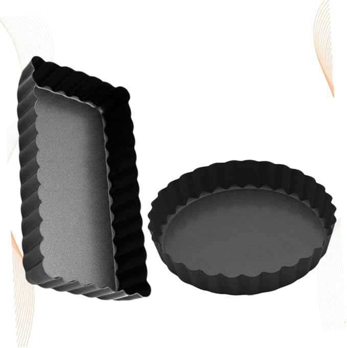 Garneck 4pcs Non-stick Baking Pan and Tart Dish Removable Bottom for Cakes Pies and Quiches Home Kitchen and Bakery - Image 4