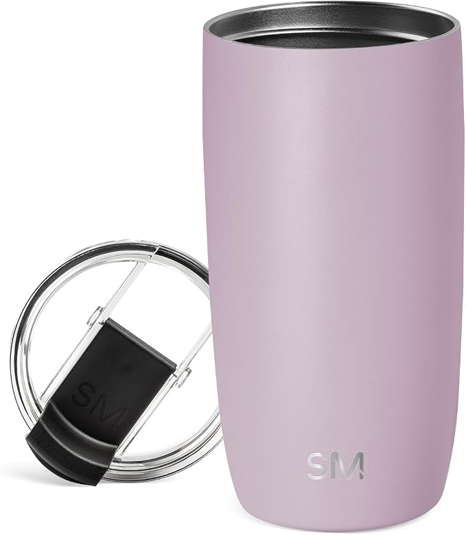 Simple Modern Travel Coffee Mug with Lid | 16oz | Lavender | Voyager Coffee Cup, Coffee Tumbler for Hot & Iced Drinks | Insulated Stainless Steel Travel Mug | Lavender Mist by Unknown