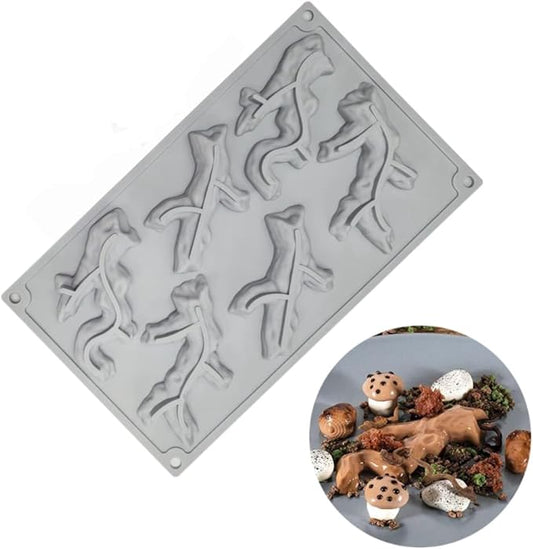 mostsom Silicone Nature Branch Designs Mold Fondant and Gum Paste Mold - Cake Decorating Supplies (Branch E)