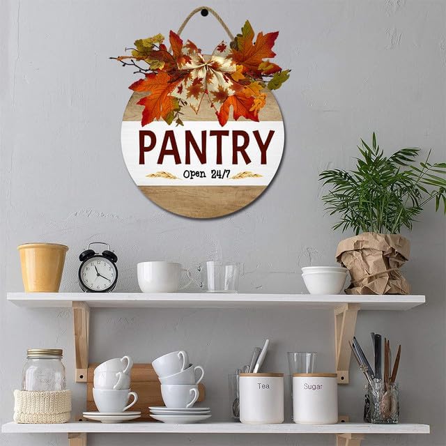 Farmhouse Pantry Sign Rustic Wood Pantry Wall Decor Motivational Motto Prints Kitchen Pictures Art with Solid Wood Frame for House Kitchen Ready to Hang 11" - Image 4