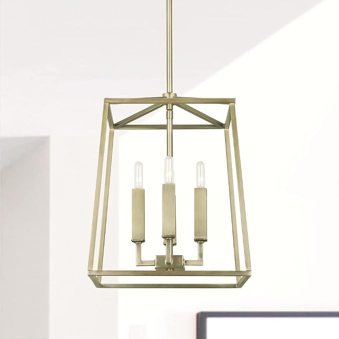 Capital Lighting 537641MB Thea Lantern Foyer Pendant, 4-Light 240 Total Watts, 15" H x 12" W, Matte Black - Image 5