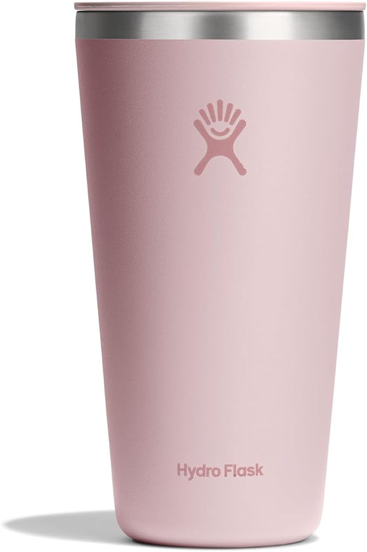 Hydro Flask All Around Tumbler Press-in Lid, Insulated Travel Mug, Stainless Steel Coffee Cup 28 Oz Tonal Trillium Pink by Unknown