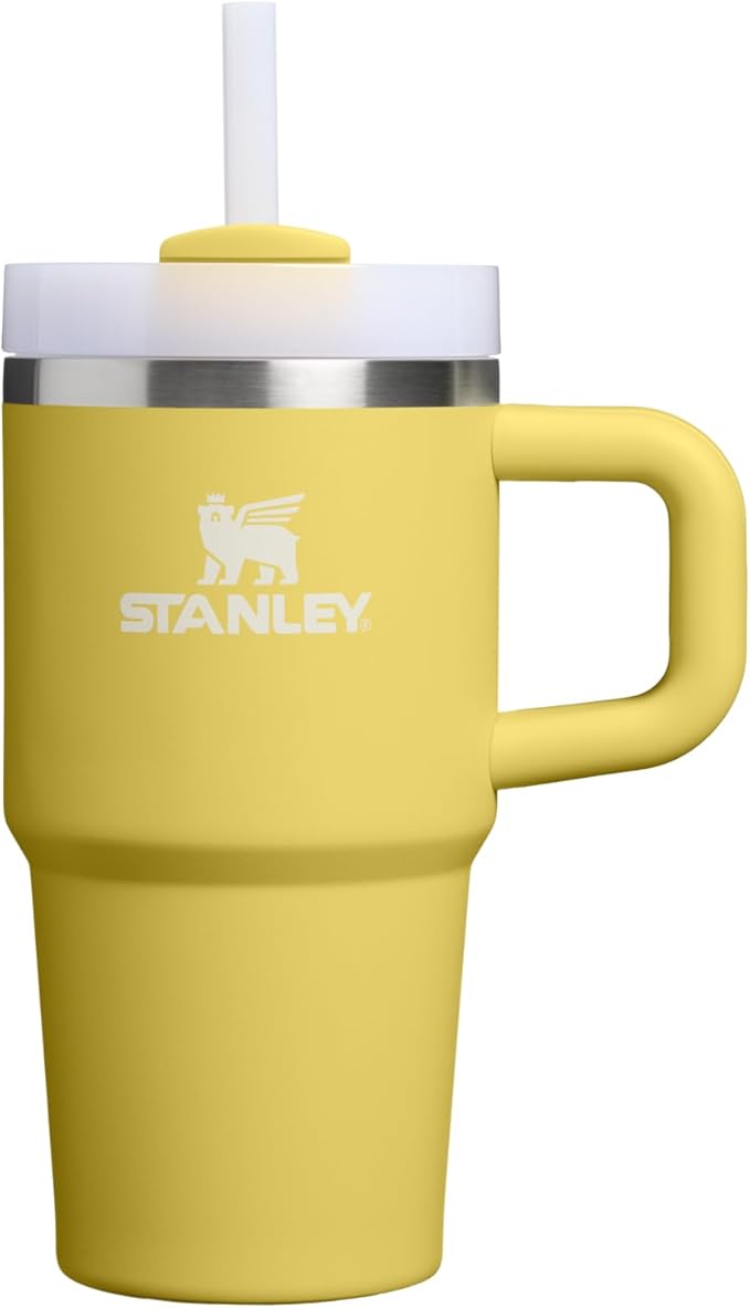 STANLEY Quencher H2.0 Flow State Tumbler, 20 oz, Daffodil | Handle and Straw | 3-Position Lid | Cup Holder Compatible for Travel | Insulated Stainless Steel Cup | BPA-Free by Unknown