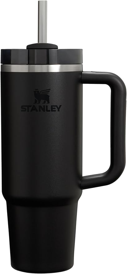 STANLEY Quencher H2.0 Flow State Tumbler, 30 oz, Black 2.0 | Handle and Straw | 3-Position Lid | Cup Holder Compatible for Travel | Insulated Stainless Steel Cup | BPA-Free by Unknown
