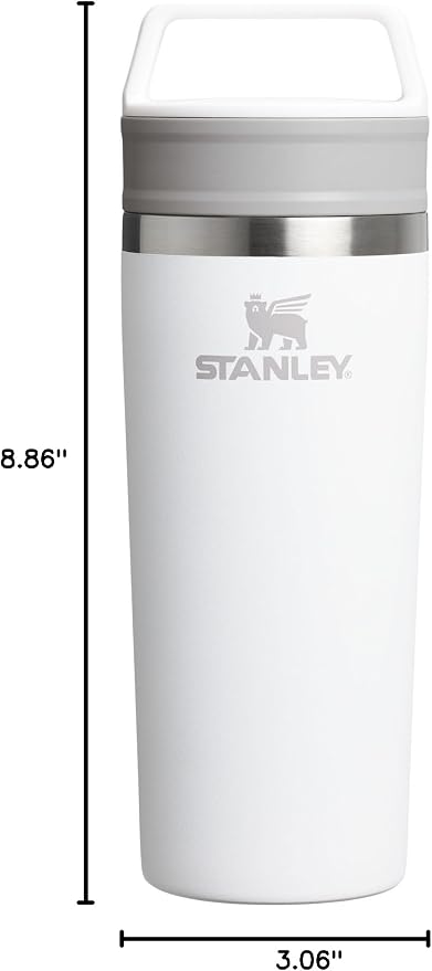 STANLEY Cafe To Go Travel Mug 16 oz | Leakproof Two-Part Drink Through Lid | Tumbler Cup for Coffee, Tea and Drinks | Insulated Stainless Steel Coffee Mug | BPA-Free | Frost - Image 10