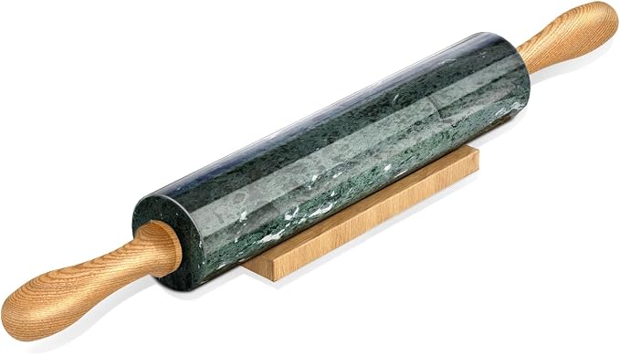 Marble Rolling Pin, Non-Stick Stone Dough Roller, Rolling Pin for Baking,Pasta, Dumpling, Ravioli, Fondant,Pie Crust, Kitchen Baking Pastry Tools by Koville