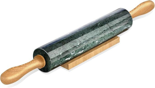Marble Rolling Pin, Non-Stick Stone Dough Roller, Rolling Pin for Baking,Pasta, Dumpling, Ravioli, Fondant,Pie Crust, Kitchen Baking Pastry Tools by Koville