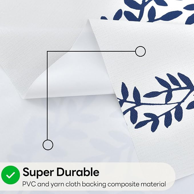 Wipeable Waterproof Tablecloth Vinyl Tablecloths for Rectangle Tables Heavy Duty PVC Tablecloth for Kitchen Dining Table(Rattan, 54'' x 54'') - Image 3