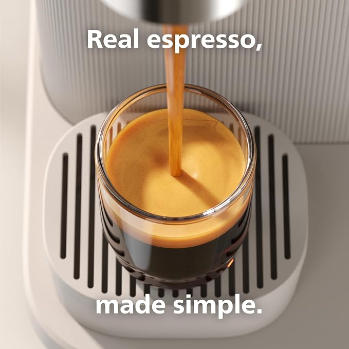 Philips Baristina Espresso Machine+Milk Frother Bundle. Real espresso. Compact coffee machine,portafilter, grinder, Cafe Crema. Dairy & Non-Dairy Milk foam​. Hot & Cold. Easy Clean. White (BAR303/00) - Image 2