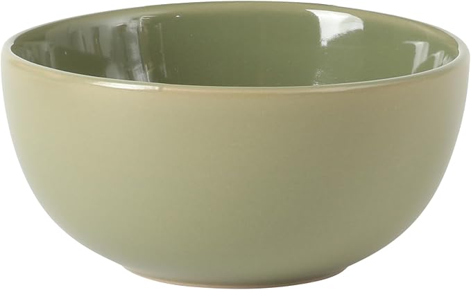 Gibson Home Rockaway 12 Piece Plates and Bowls Matte Outside/Shiny Inside Glaze Service for 4 Dinnerware Set - Green - Dishwasher and Microwave Safe - Image 9