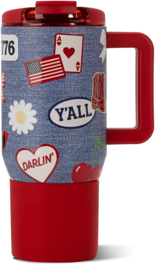 HydroJug Coffee Traveler 20oz Ceramic-Lined Mug with Handle, American Honey by Hydrojug