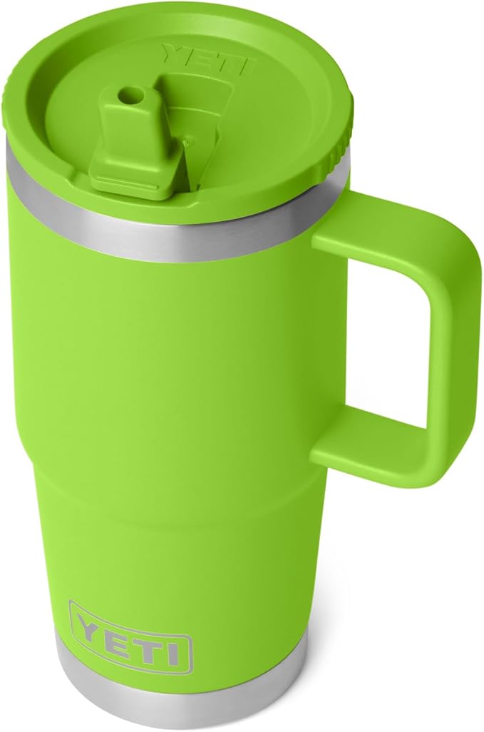 YETI Rambler 20 oz Travel Mug with Flip Straw Lid – Stainless Steel, Vacuum Insulated, Leakproof, Cup Holder Friendly, Venom - Image 3