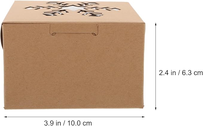 GARVALON 25pcs Kraft Paper Dessert Packing Boxes with Window, Lightweight and Sturdy Christmas Gift Boxes for Biscuits and Puddings, for Festival Decorating and Party Decorations - Image 2