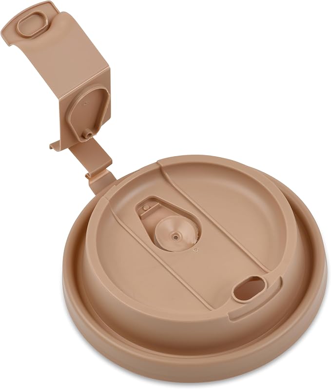 12oz Premium Disposable Coffee Cups, Double-Wall Insulated Paper Cups with Flip-Top Lids, No Sleeves Needed, To-Go Cups for Coffee, Tea, Hot Chocolate, Events, Rose Gold Print (Brown, 60ct)