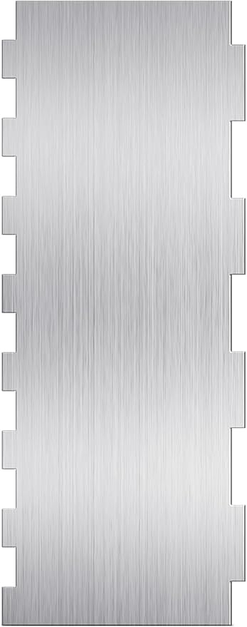 Stainless Steel Cake Scraper Large Double Sided Patterned Edge Stripe Edge Smoother Scraper Cake Decorating Comb Pastry Cutter for Mousse Butter Cream Decoration (Scraper 4#)