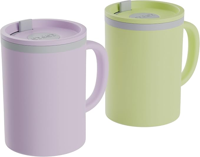 Copco Iconic Desk Mug 16 Oz - Purple & Yellow, Set of 2 by Copco