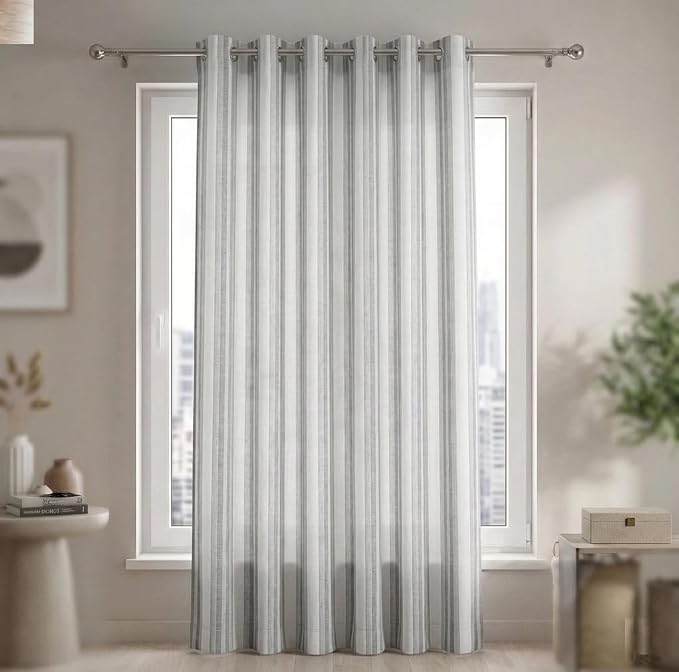 Urban Villa Cotton Grommet Curtains 52x84 (2 Panels) Curtis Stripes - Image 2