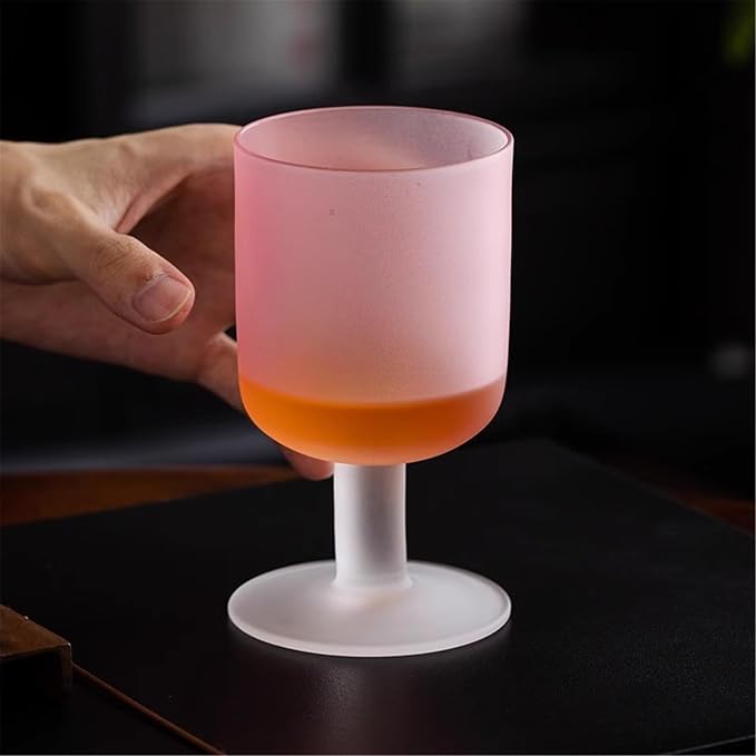 drinking glassware 9.5oz Frosted Stemmed Glass Cups for Wine - Image 3