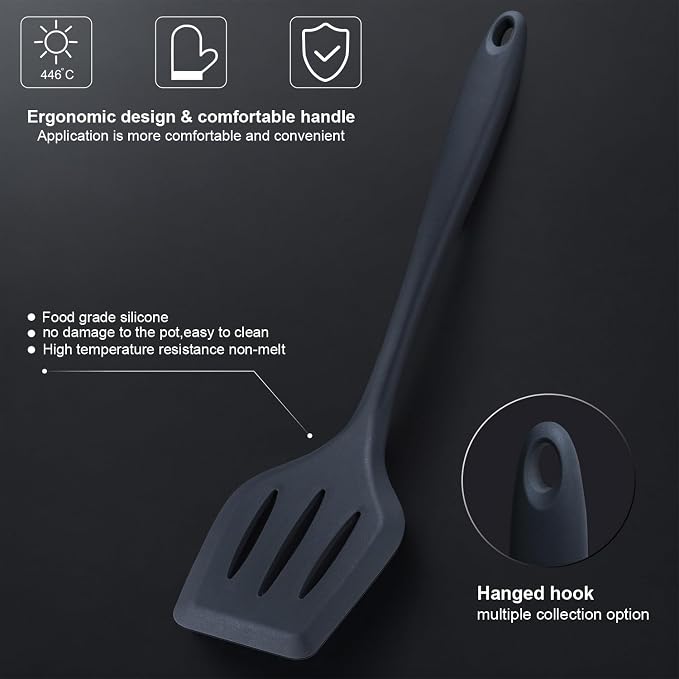 RAXCO Kitchen Set,18-Piece Cooking Utensils and Kitchen Knife Set,Gray | 7-Piece Kitchen Utensils Heat-resistant to 410°F,5-Piece Sharp Knife,5-Piece Cooking Tools and Cutting Board In One - Image 6