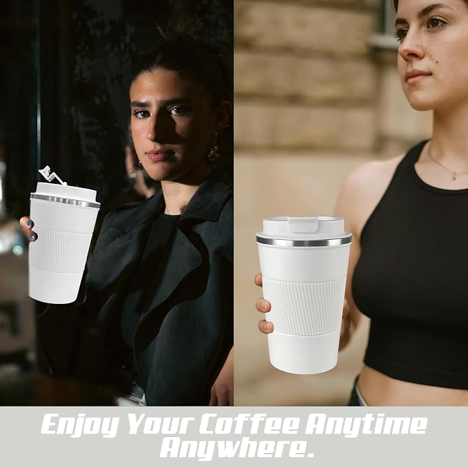 Vacuum Insulated Stainless Steel Travel Coffee Mug,Leak Proof Cup with Lid | 304 stainless steel mug with vacuum insulation, leak proof lid, silicone grip and car cup holder friendly design - Image 6