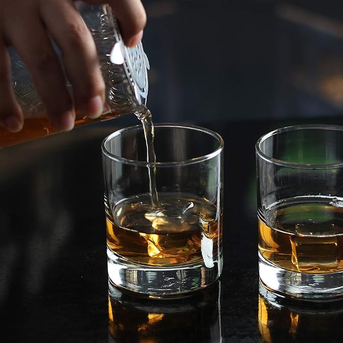 Whiskey Glasses,Set of 2,11 oz,Premium Scotch Glasses,Bourbon Glasses for Cocktails,Rock Style Old Fashioned Drinking Glassware,Perfect for Father's Day,Party,Bars,Gift, Restaurants and Home - Image 4