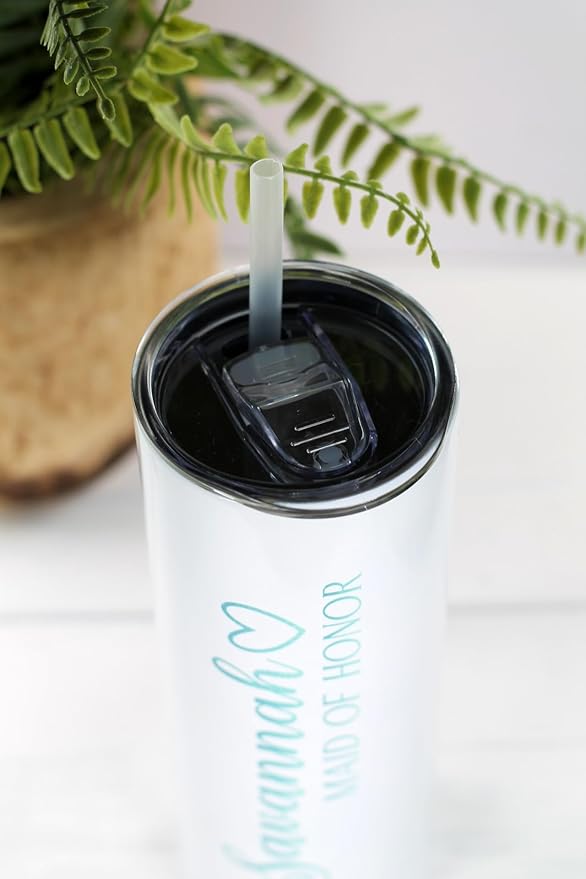 Bacherlorette Party Drink Tumbler - Personalized Bridesmaid Cup with Name 20 oz