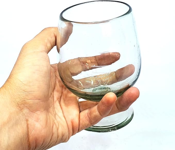 Clear 11 oz Large Cognac Glasses (set of 6), Recycled Glass, Lead-free, Toxin-Free (11 oz Large Cognac) - Image 3