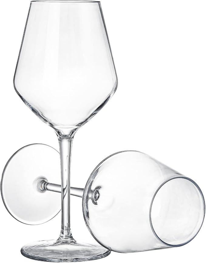 Dicunoy Set of 4 Unbreakable Stemmed Wine Glasses, 16 oz Outdoor Plastic Wine Glasses, Plastic Goblets Glassware, Reusable, BPA-Free, Classic Cups for Patio, Poolside, Camping - Image 8