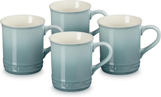 Le Creuset Stoneware Vancouver Mug, Set of 4, 14 oz. each, Sea Salt by Unknown