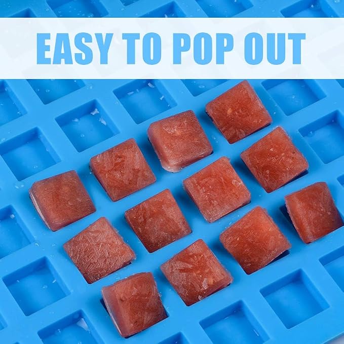 Square Silicone Candy Molds - Mini Silicone Molds for Hard Candy, Chocolate, Gummy, Caramel, Ganache, Ice Cubes (2) - Image 2