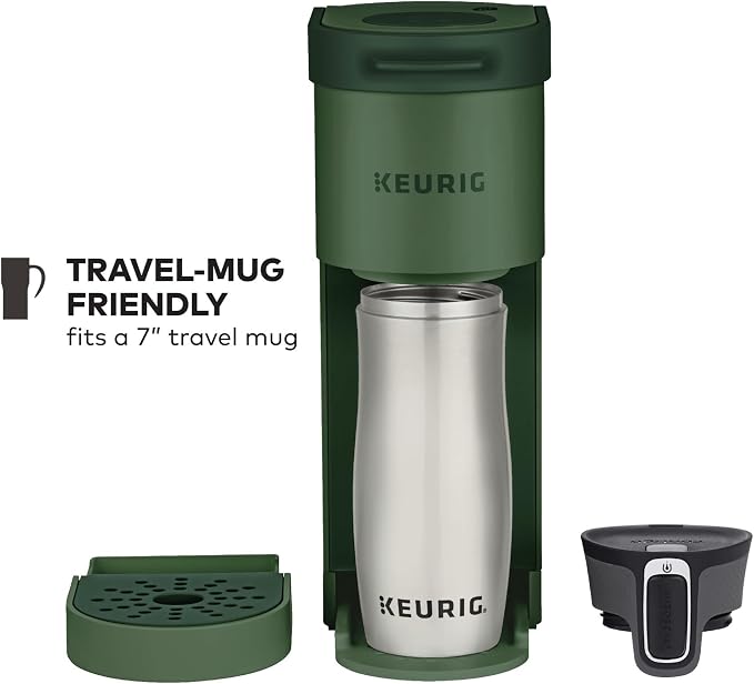 Keurig K-Mini Single Serve K-Cup Pod Coffee Maker, 6 to 12oz Brew size, with Cord Storage, Perfect for Small Spaces, Evergreen | Cord Storage, Small Spaces, Evergreen - Image 6