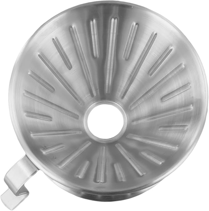 304 Stainless Steel Coffee Dripper with Holder, Reusable Pour Over Filter Cup for Mugs and Jugs, Ergonomic Handle, Food-Grade Safe, Dishwasher Friendly, Silver