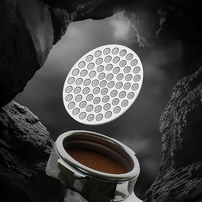 watchget 53mm Espresso Puck Screen Reusable Mesh Coffee Filter 0.8mm Thickness Puck Screen Stainless Steel Lower Shower Screen for 54mm Protafilter Basket