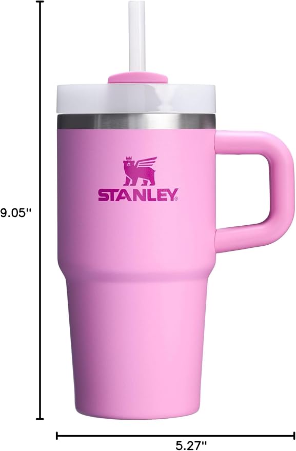 STANLEY Quencher H2.0 Flow State Tumbler, 20 oz, Peony | Handle and Straw | 3-Position Lid | Cup Holder Compatible for Travel | Insulated Stainless Steel Cup | BPA-Free - Image 11