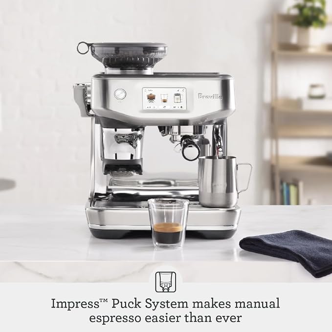 Breville BES881BTR Barista Touch Impress, Black Truffle | Enjoy cold extraction functionality for cold brew beverages with this semi-automatic espresso machine with built-in grinder - Image 2