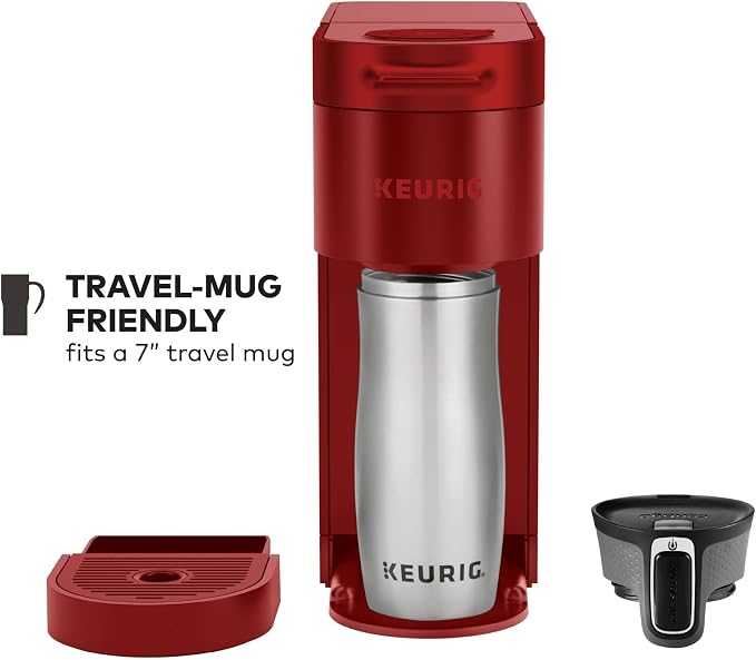 Keurig K- Slim Single Serve K-Cup Pod Coffee Maker, with 3 Brew Sizes, Multistream Technology, 46oz Removable Reservoir, Scarlet Red | 3 Brew Sizes, Multistream Technology, Removable Reservoir, Scarlet - Image 7