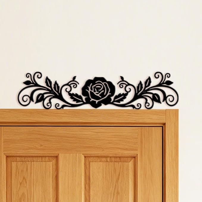 COMBLOOM Door Topper Sign Wall Art Decor, 11.8"x2.76" Metal Unique Hanging Above Door Frame Corner Accent for Home Living Room Front Door Hallway Bedroom Bathroom Entryway by COMBLOOM