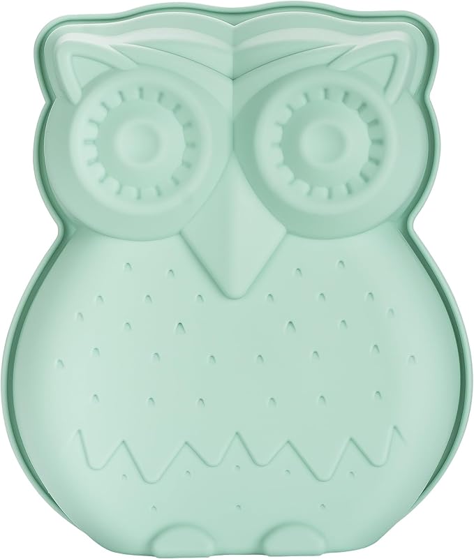Owl Cake Mold Silicone Molds for Baking Bread Loaf, Animal Molds for Resin Crafts, Baking Gift for Mom Wife Bakers, Specialty Novelty Cake Pans Housewarming Gifts Large Owl Mold (Blue)