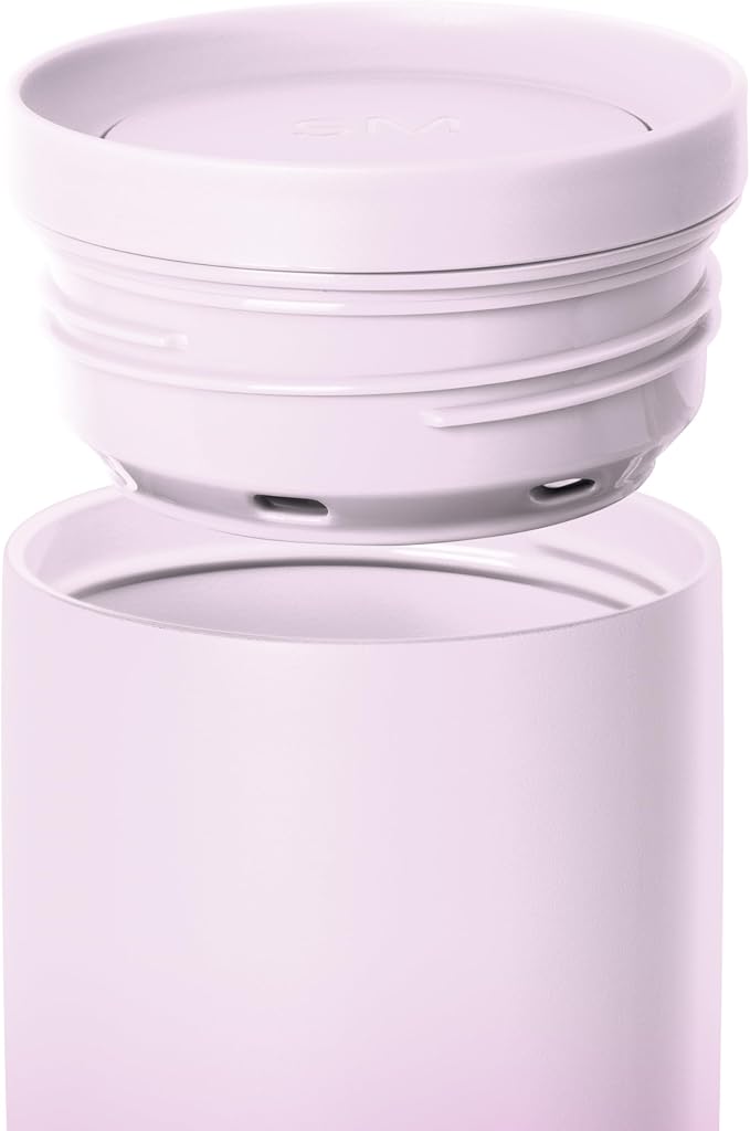 Simple Modern Insulated Travel Coffee Mug 360° Lid | 16oz | Ombré | Voyager Ceramic-Lined Insulated Stainless Steel Coffee Tumbler, Iced Coffee Cup, Mug with Lid | Fits Cupholder, Violet Dreams - Image 3