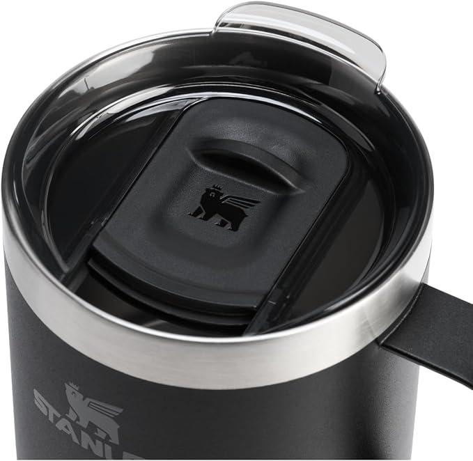 STANLEY Everyday Camp Mug 12oz | Drink Through Lid | Cup for Coffee, Tea and Drinks | Insulated Stainless Steel Coffee Mug | BPA-Free | Black 2.0 - Image 4