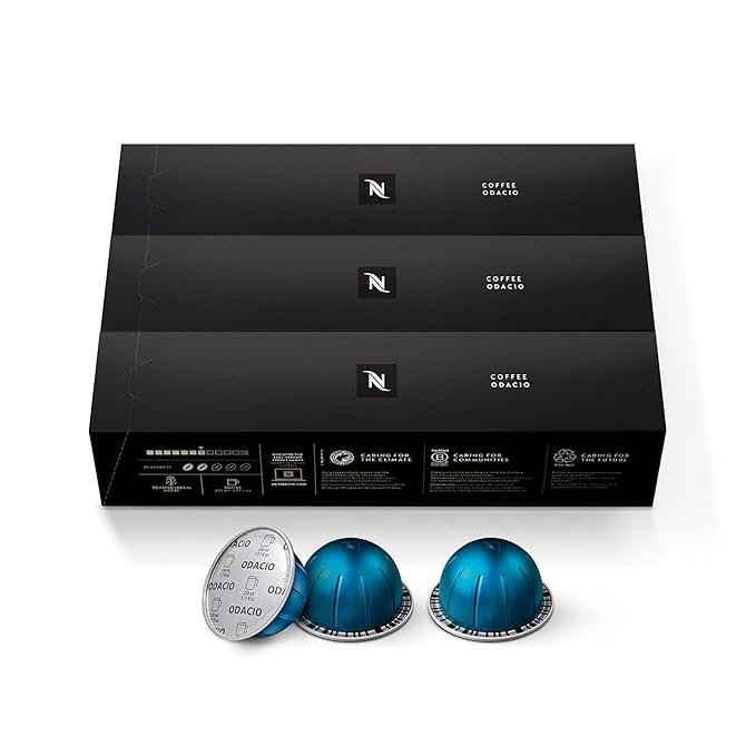 Nespresso Capsules Vertuo, Odacio, Medium Roast Coffee, 30-Count Coffee Pods, Brews 7.8oz.