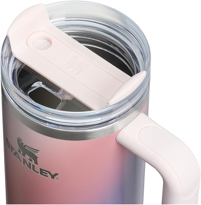 STANLEY Quencher H2.0 Flow State Tumbler, 30 oz, Dawn Spiral | Handle and Straw | 3-Position Lid | Cup Holder Compatible for Travel | Insulated Stainless Steel Cup | BPA-Free - Image 2
