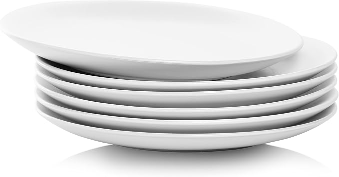 10 Strawberry Street Wazee Matte 10.5" Coupe Dinner Plate, Set of 6, White - Image 2