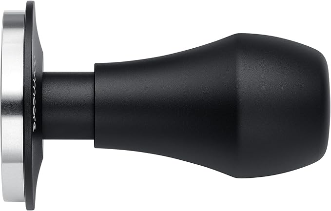 Normcore 58.5mm Coffee Tamper V4.1 with Click Sound Feedback, Spring Loaded Tamper With Stainless Steel Flat Base, Compatible with 58mm Espresso Machine Portafilter, Black